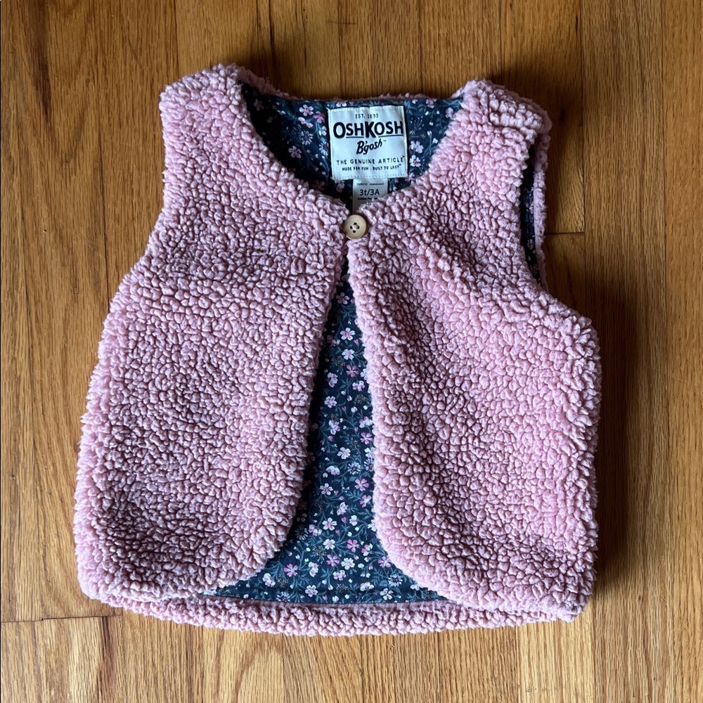 OshKosh B'gosh Kids Pink Fleece Vest